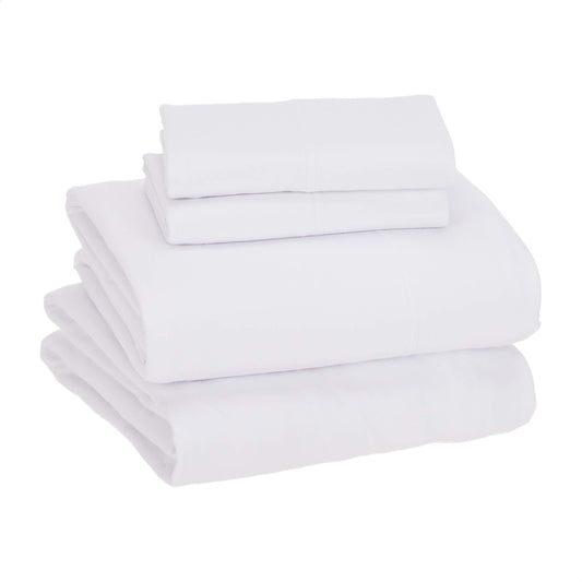 Amazon Basics gros plan du maillage jersey montrant texture souple et confort