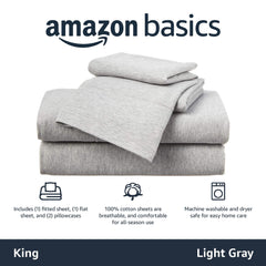 Amazon Basics drap-housse étiré sur matelas illustrant maintien et ajustement sûr