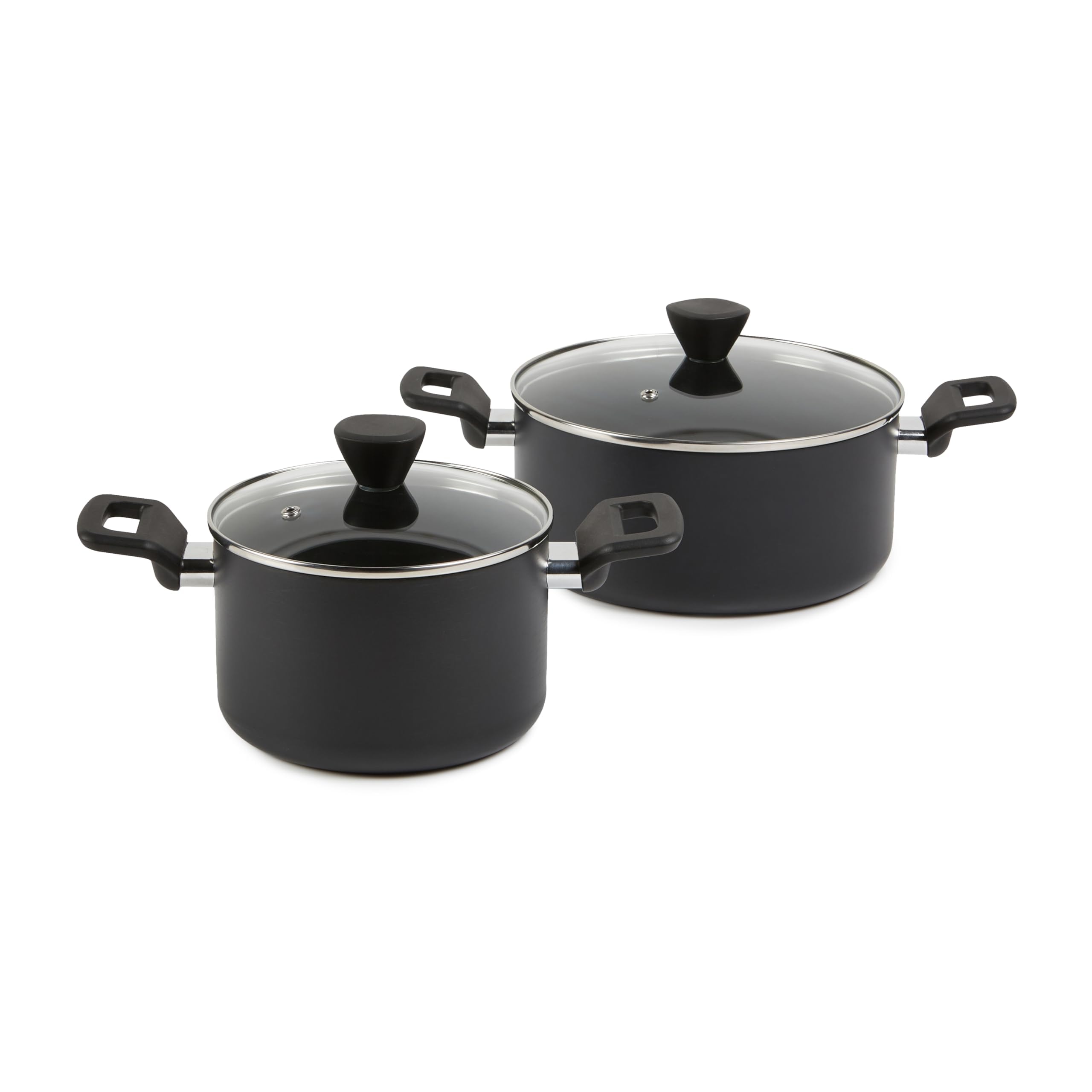 Amazon Basics ensemble en usage sur cuisinière montrant transmission de chaleur maîtrisée