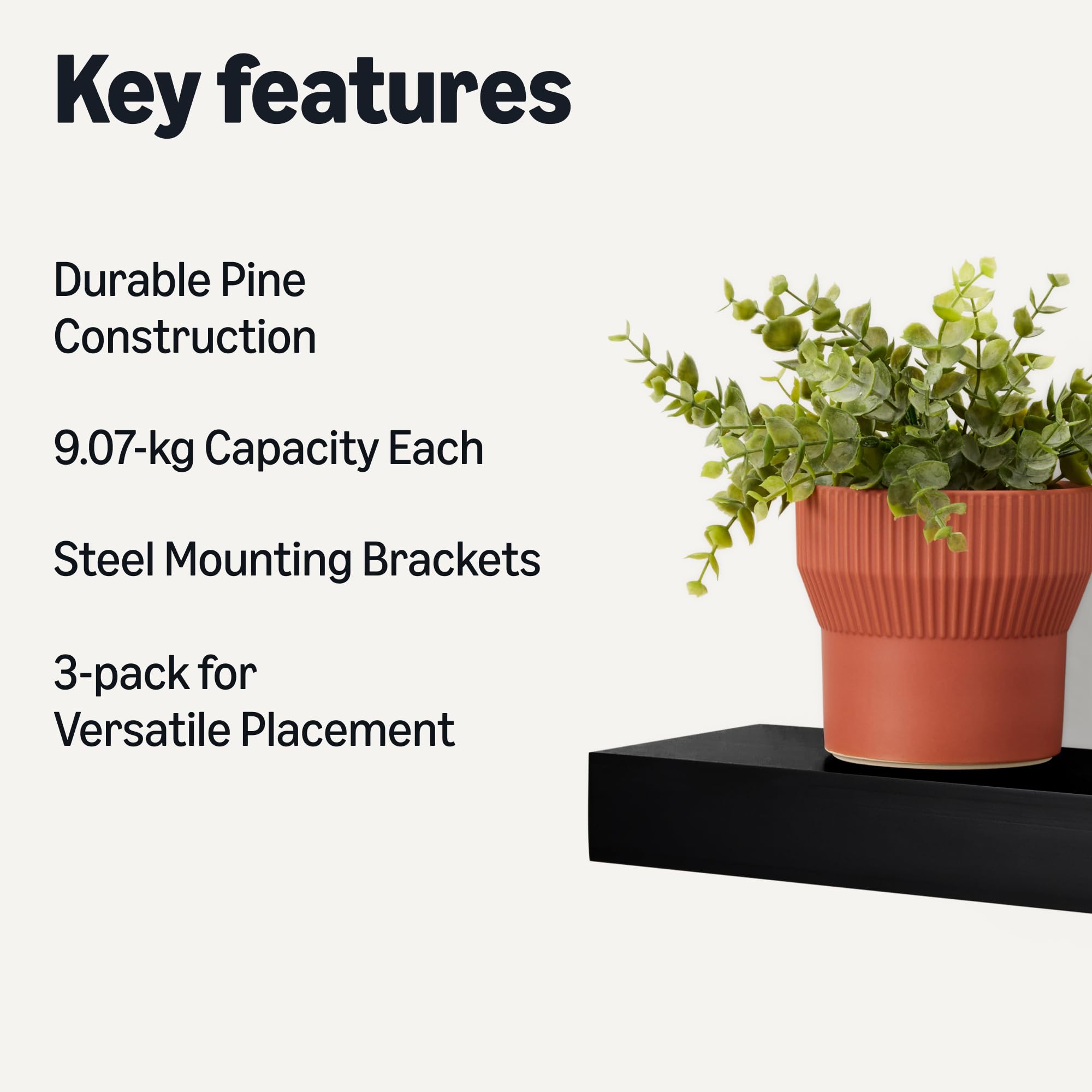 Amazon Basics supports acier montage inclus stabilité et capacité 9 kg