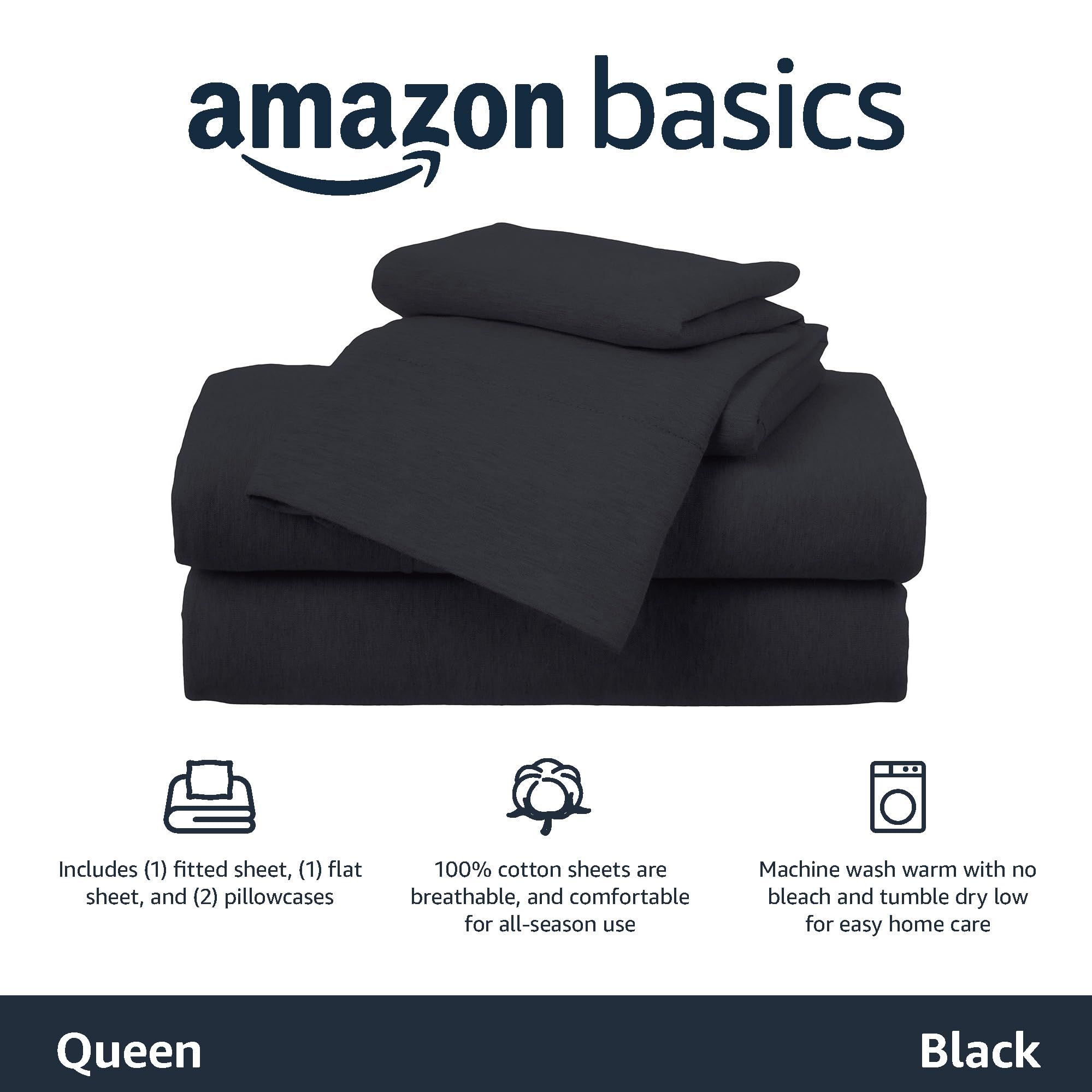 Amazon Basics gros plan tissu jersey coton montrant douceur et aération