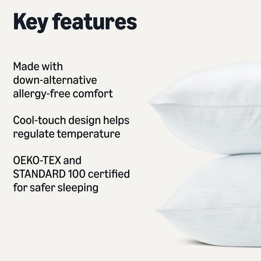 Amazon Basics gros plan texture tissu indiquant surface fraîche et confort