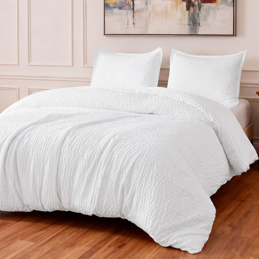 Amazon Basics housse de couette face avant montrant motif géométrique et élégance