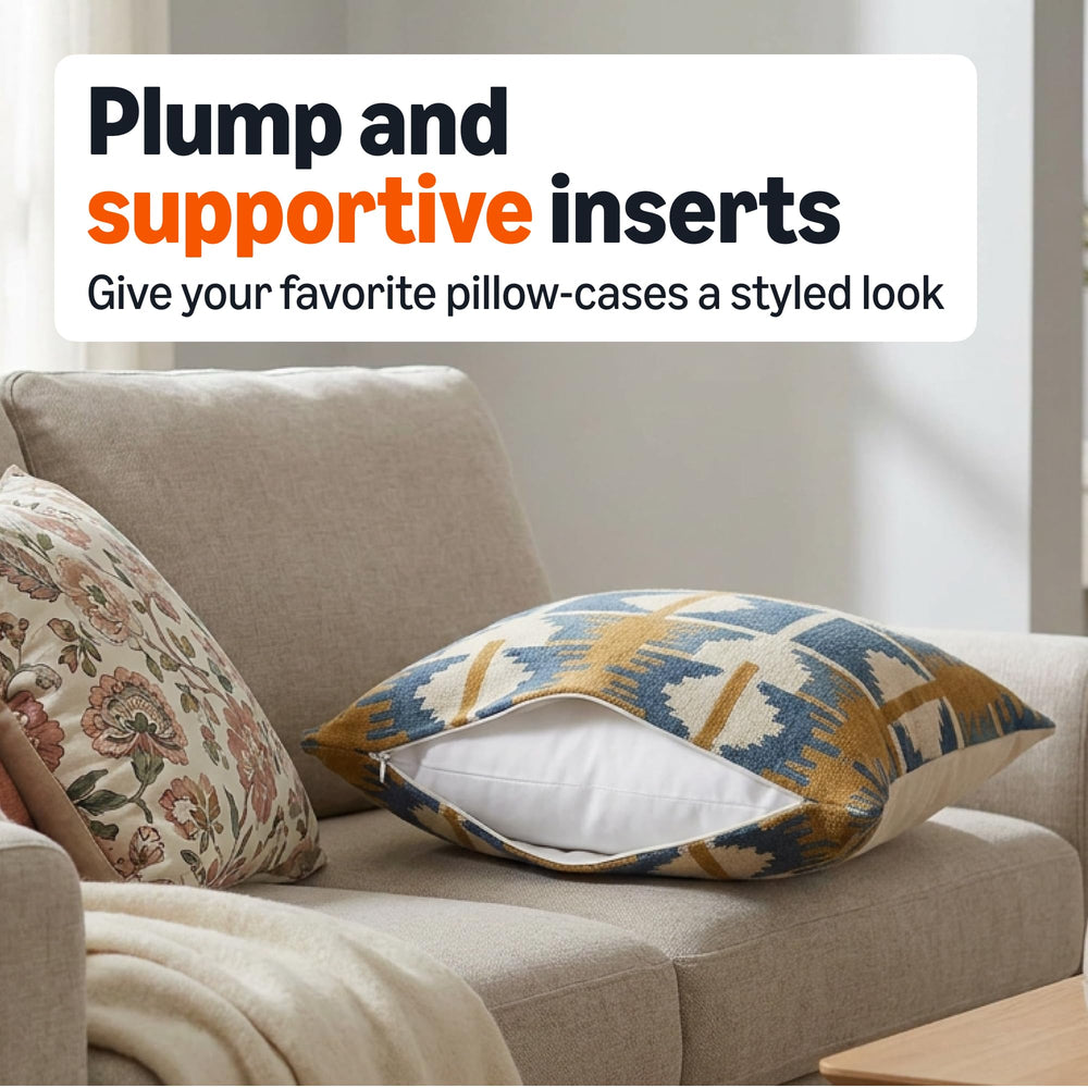 Amazon Basics insert sur canapé illustrant soutien décoratif et esthétique