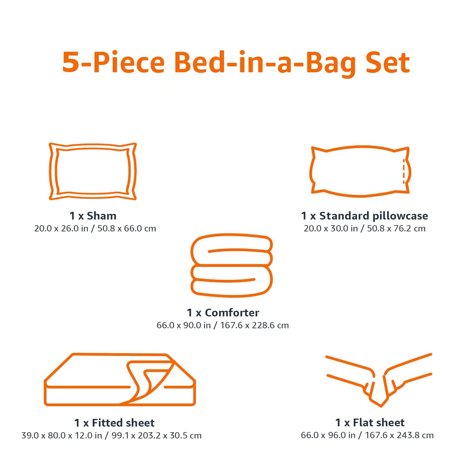 Amazon Basics étiquette entretien montrant lavable machine pour soin facile