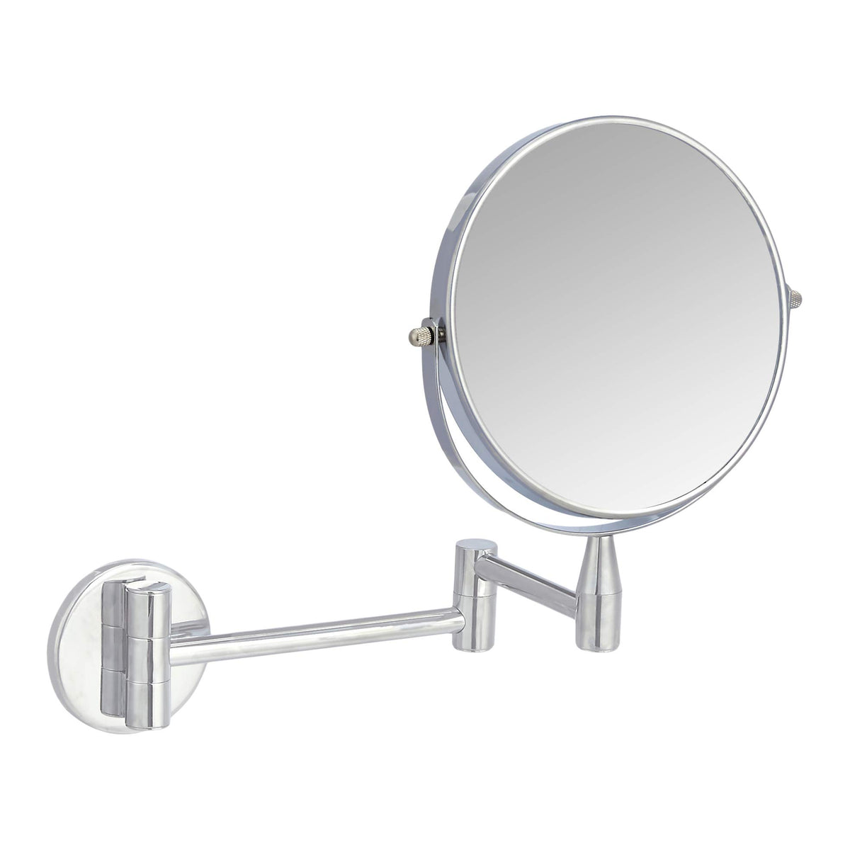 Amazon Basics miroir mural face avant chrome montrant le design élégant et gain de place