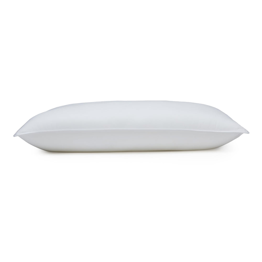 Amazon Basics oreiller gros plan tissu microfibre doux montrant confort et résistance
