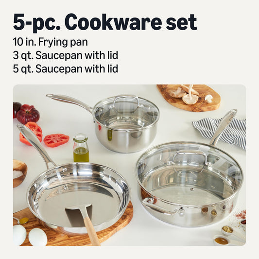 Amazon Basics poignée rivetée gros plan offrant prise sûre et confort lors de la cuisson