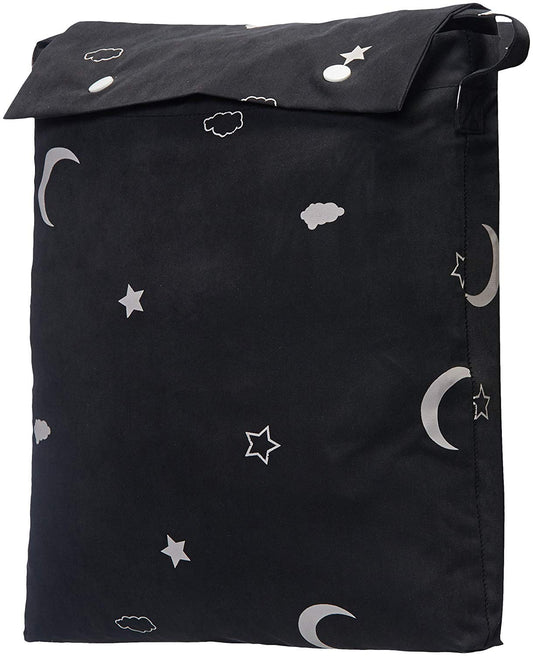 Amazon Basics rideau frontal montrant motif Lune et Étoiles et occultation efficace