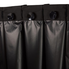 Amazon Basics rideau occultant avec sac de transport et ventouses soulignant la portabilité