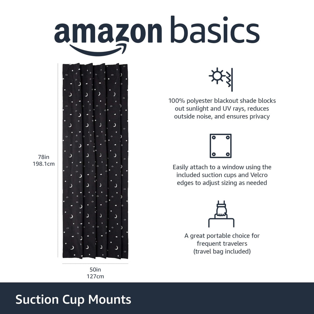 Amazon Basics gros plan tissu occultant montrant texture dense et isolation