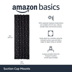 Amazon Basics gros plan tissu occultant montrant texture dense et isolation