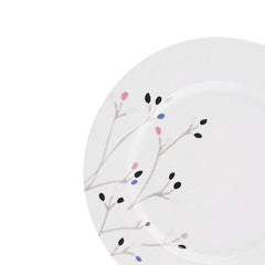 Amazon Basics comparaison de tailles montrant assiette plate, assiette dessert et bol pour repères de dimension