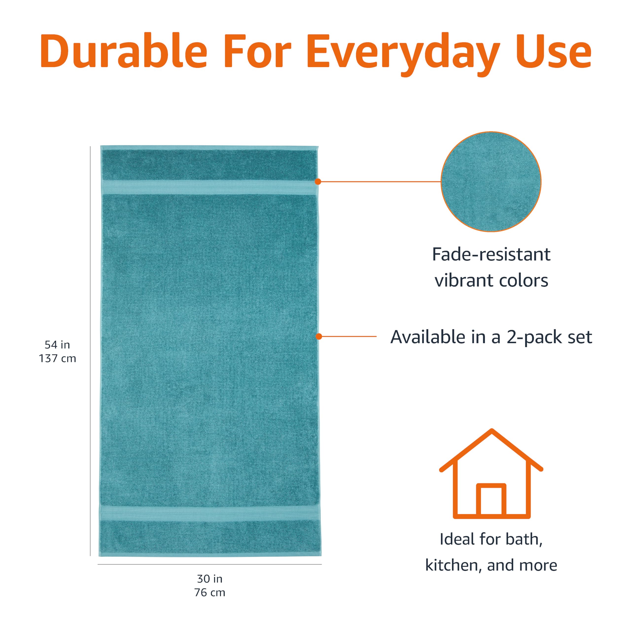 Amazon Basics serviette pliée dans une armoire montrant rangement compact
