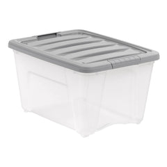 Amazon Basics bac transparent rempli montrant visibilité rapide du contenu
