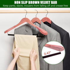 Amber Home barre velours marron empêchant glissement du pantalon