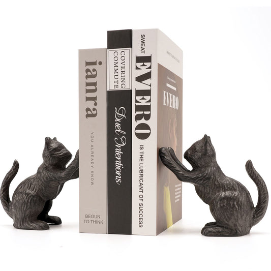 Ambipolar serre-livres chat vue avant apporte stabilité décorative