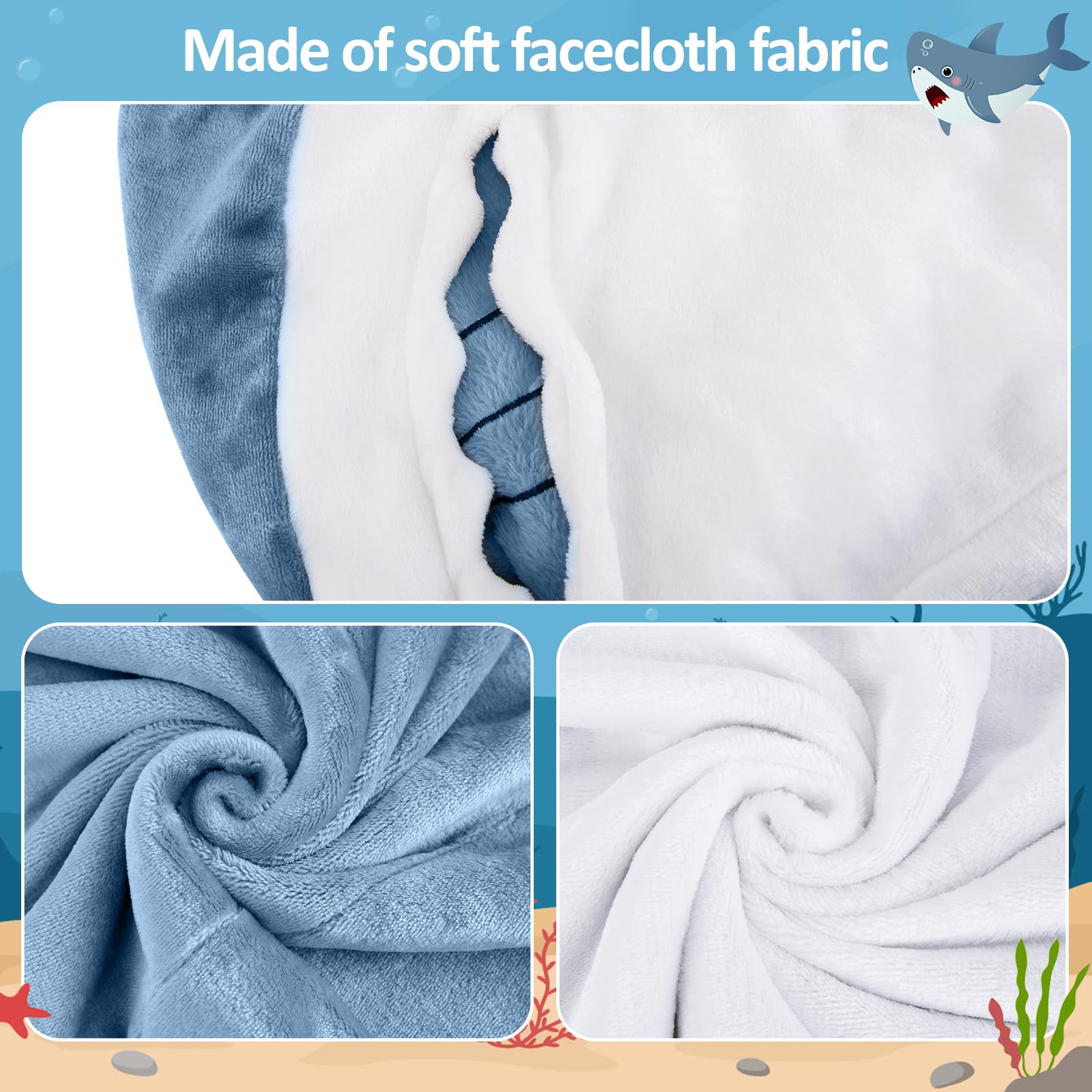 Ambitelligence capuche requin avec dents réalistes pour effet costume