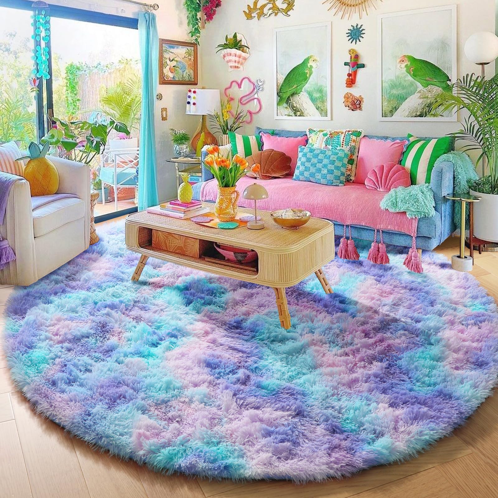 Amdrebio tapis installé avec décoration chambre, ajoute touche féerique