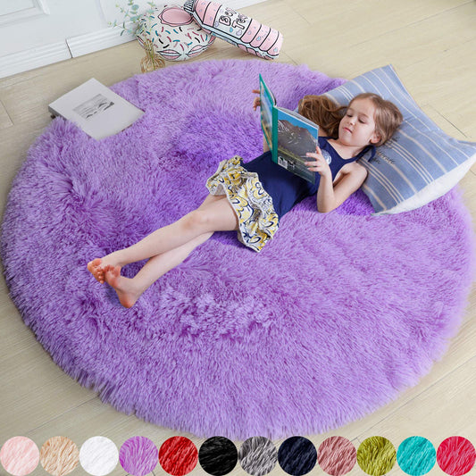 Amdrebio tapis face entière violet montrant confort et design