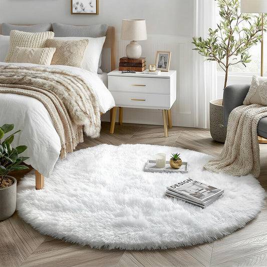 Amdrebio tapis rond face avant montrant style et confort
