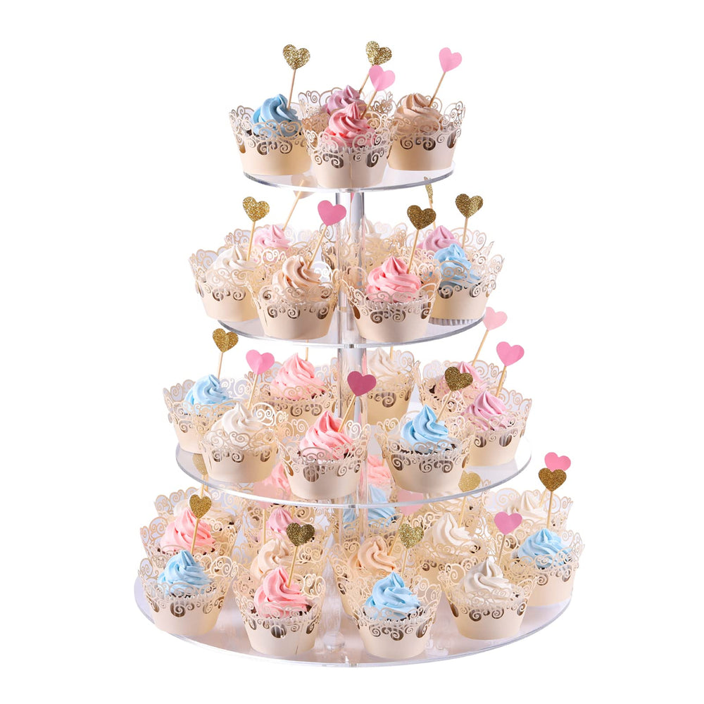 AMEITECH présentoir face plein montrant cupcakes exposés et présentation professionnelle