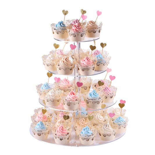 AMEITECH présentoir face plein montrant cupcakes exposés et présentation professionnelle