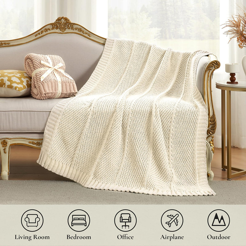 Amélie Home plaid avec mètre pour illustrer la taille 50"x60" pratique