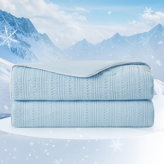 Amélie Home couette face gaufrée montrant texture et confort rafraîchissant