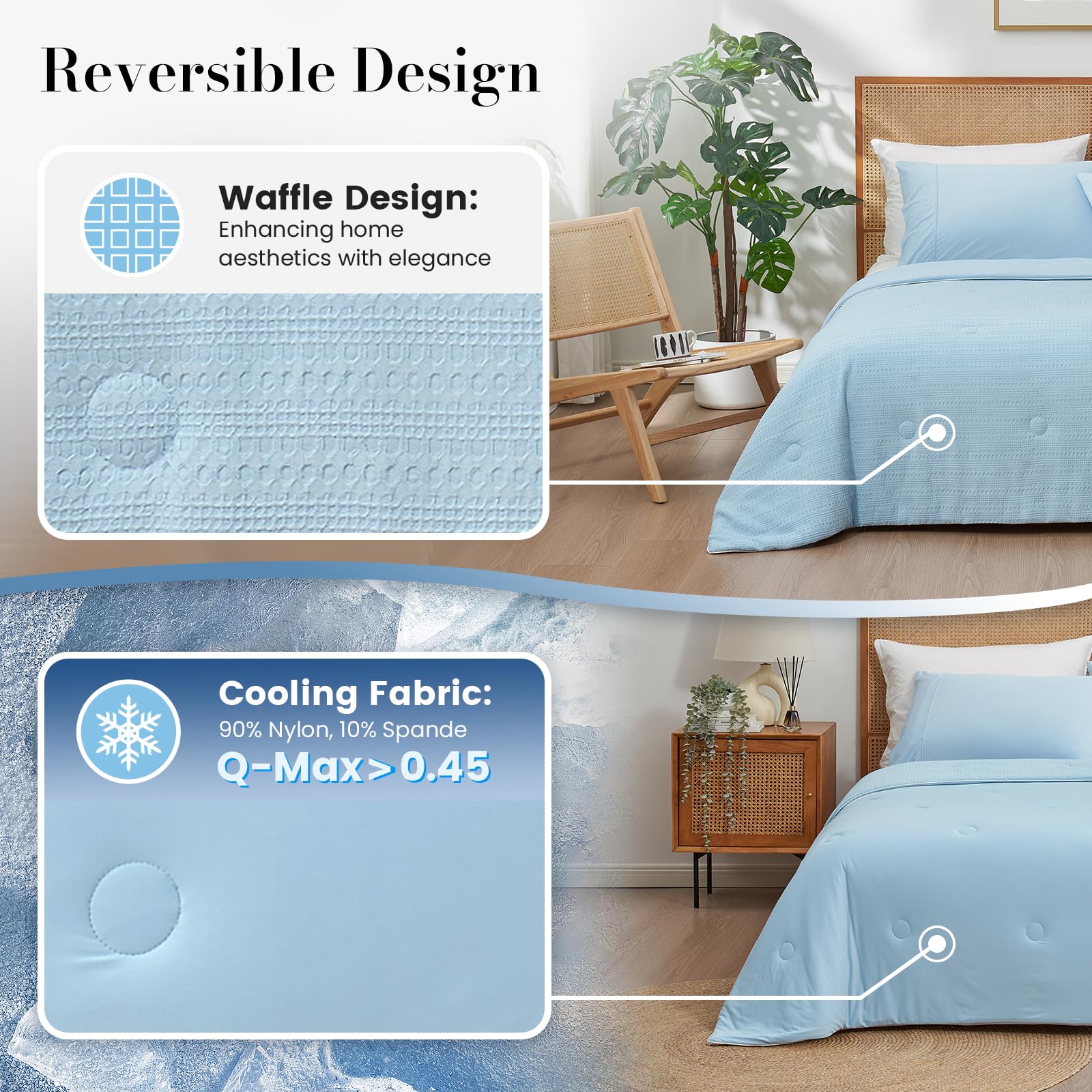 Amélie Home couette face refroidissante détail des fibres pour évacuation chaleur