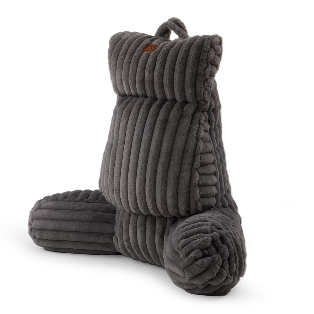 Amélie Home vue de face du coussin gris pour soutien dorsal et confort