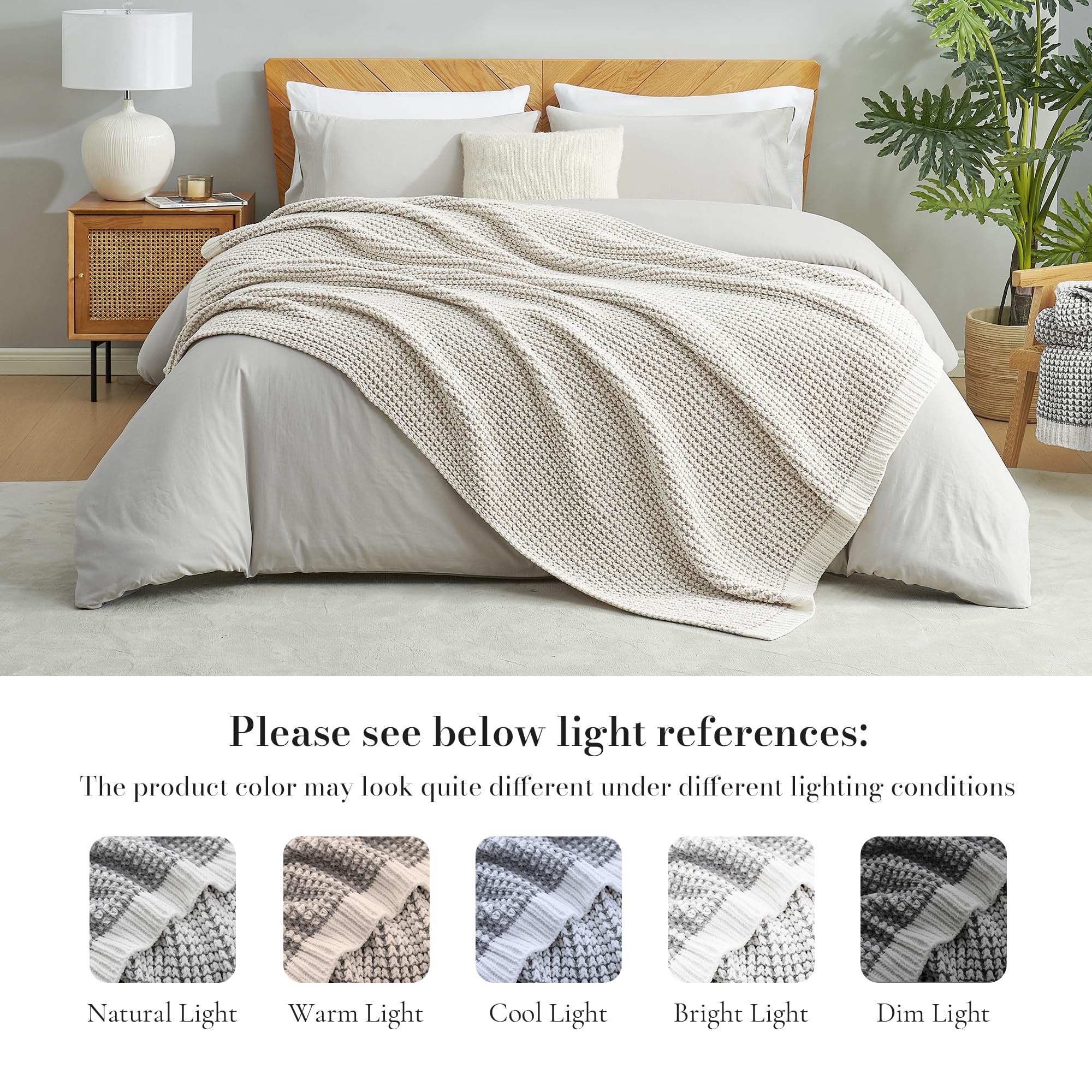 Amélie Home plaid drapé sur lit créant couche cosy et légère