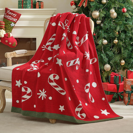 Amélie Home plaid face avant emballé, présentation festive et prêt à offrir