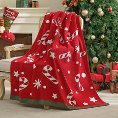 Amélie Home plaid face avant emballé, présentation festive et prêt à offrir
