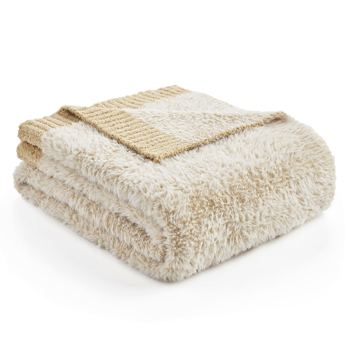Amélie Home plaid face avant montrant la couleur beige chiné et l’élégance