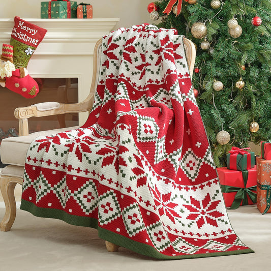 Amélie Home plaid de Noël face avant, style festif et chaleureux