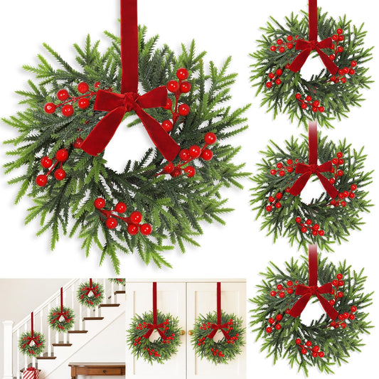 AMENON couronne avant porte affichant une touche festive pratique