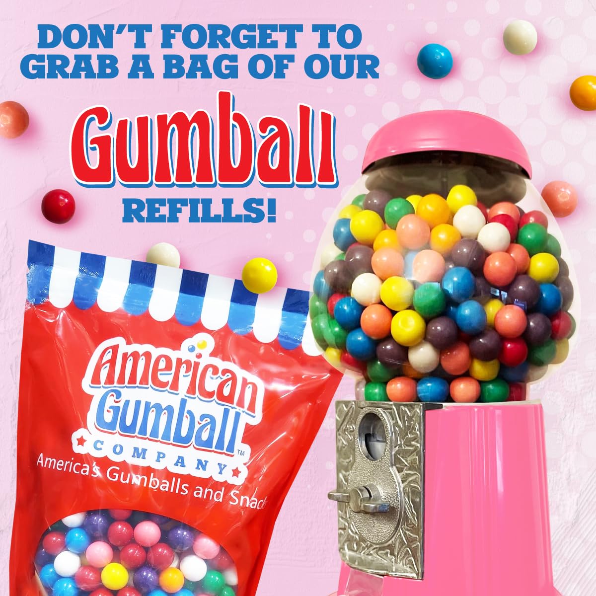 American Gumball Company détail de l'écrou de remplissage pour recharges faciles