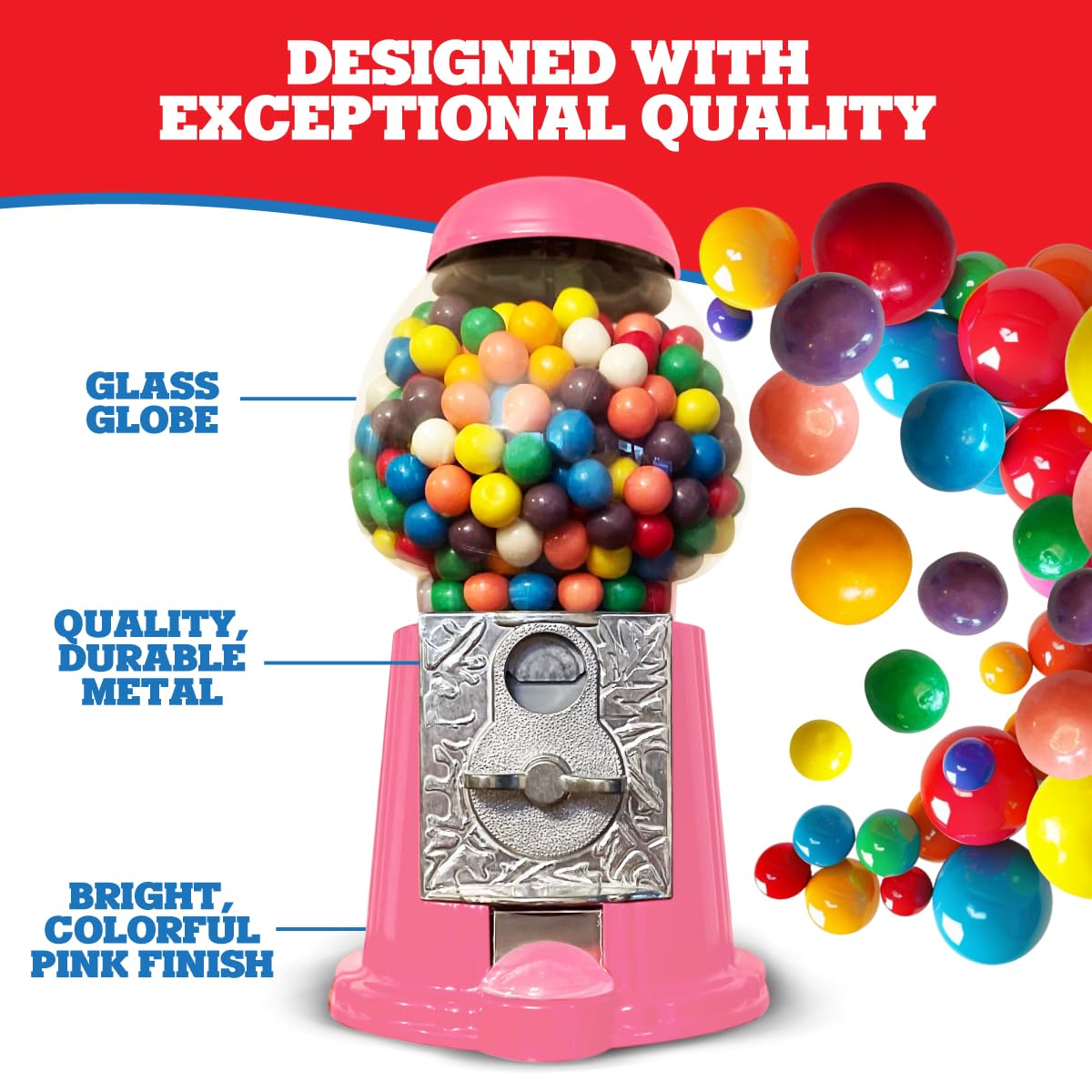 American Gumball Company étiquette et marque montrant finition soignée
