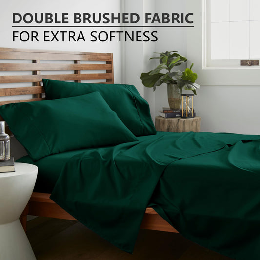 American Home Collection gros plan microfibre double-brossée, douceur visible et durable