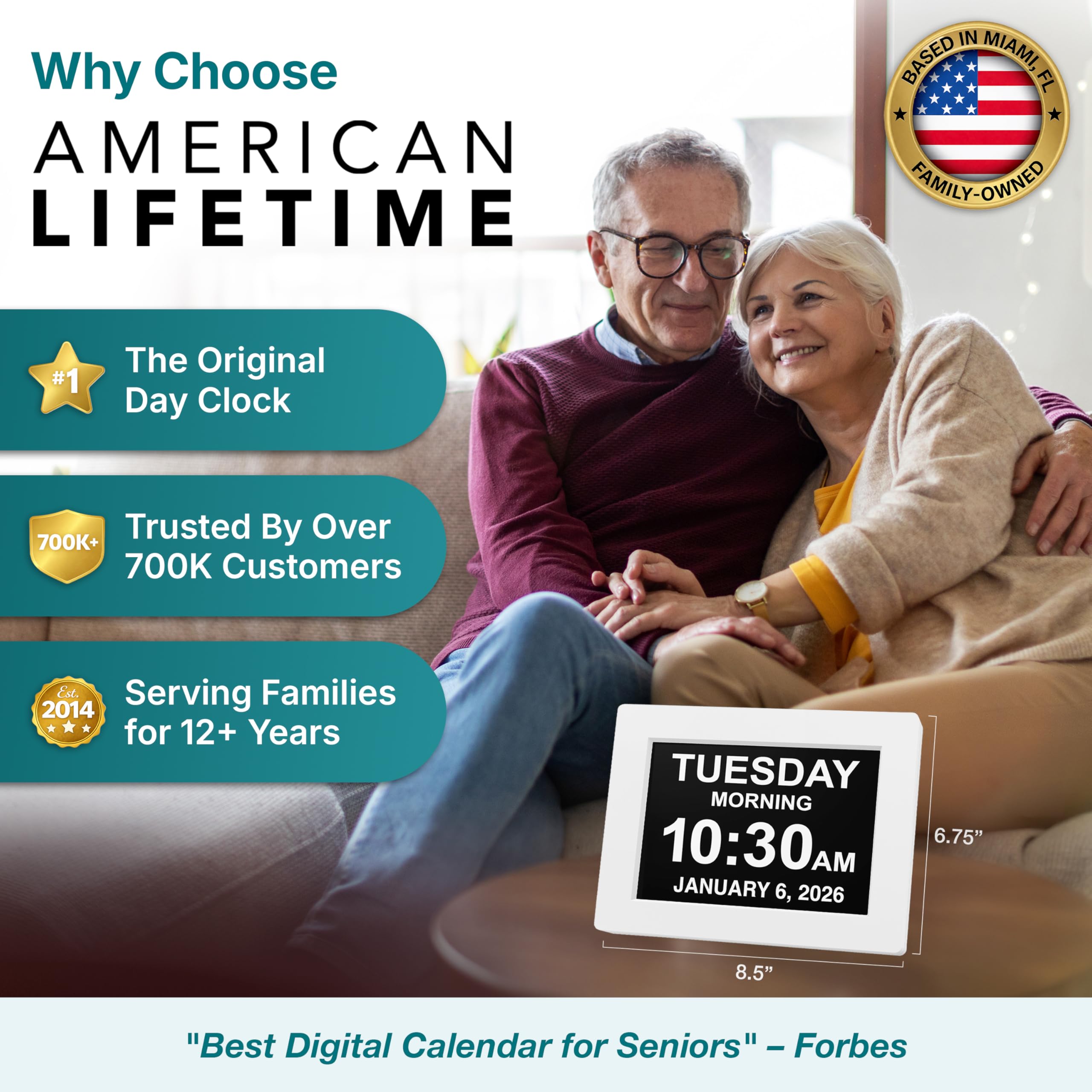 American Lifetime gros plan sur chiffres nets affichage haute résolution lisible