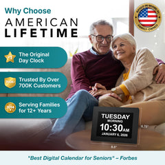 American Lifetime gros plan écran, contraste élevé pour lecture facile