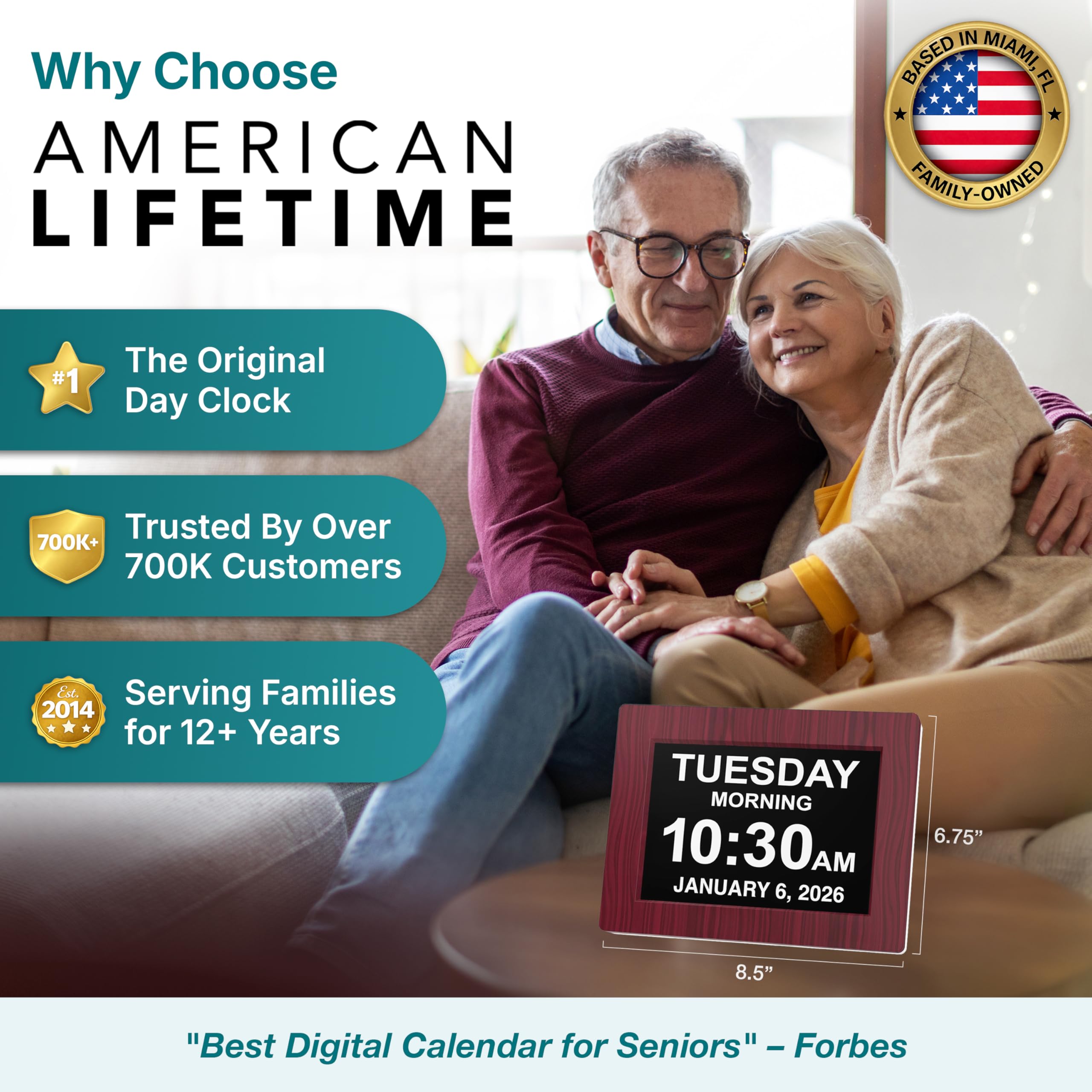 American Lifetime profil du boîtier mahogany solide durable