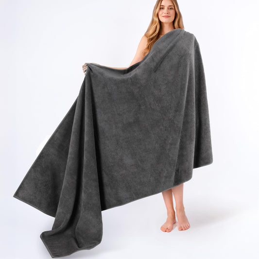 American Soft Linen drap de bain XL vu de face, grand confort absorbant