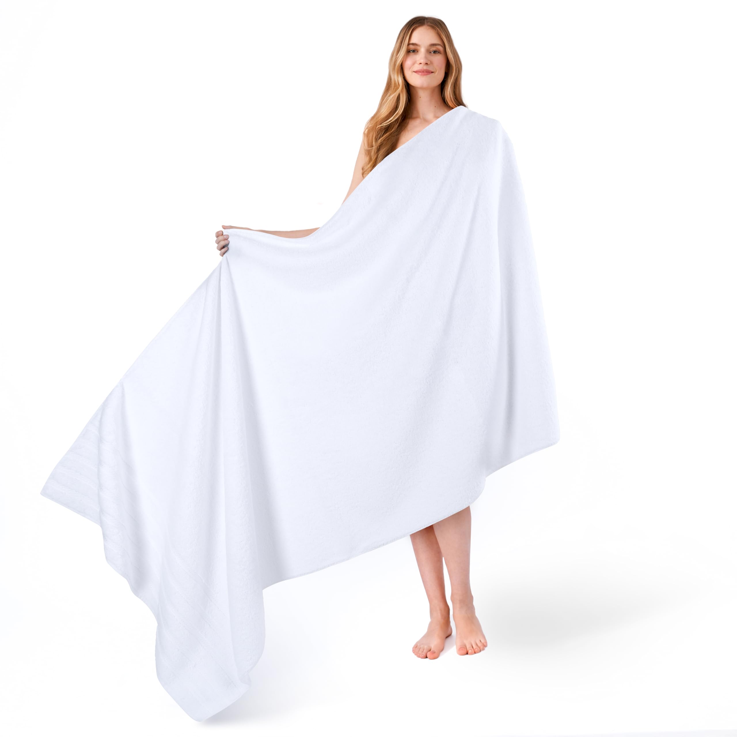 American Soft Linen drap de bain face avant montrant taille et design, confort optimal