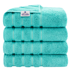 American Soft Linen face avant de la serviette montrant qualité et design