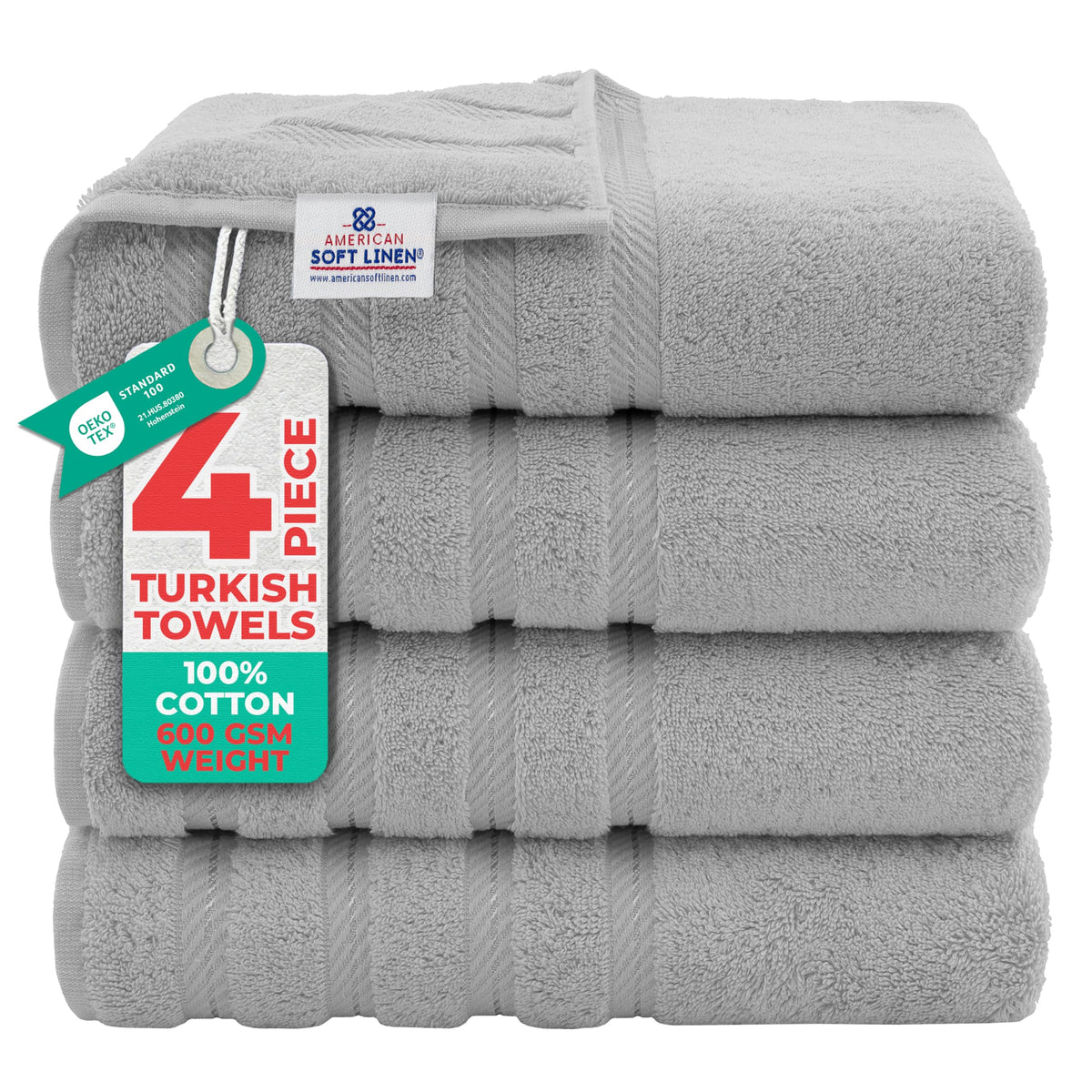 American Soft Linen serviette pliée montrant une finition luxueuse et confort immédiat