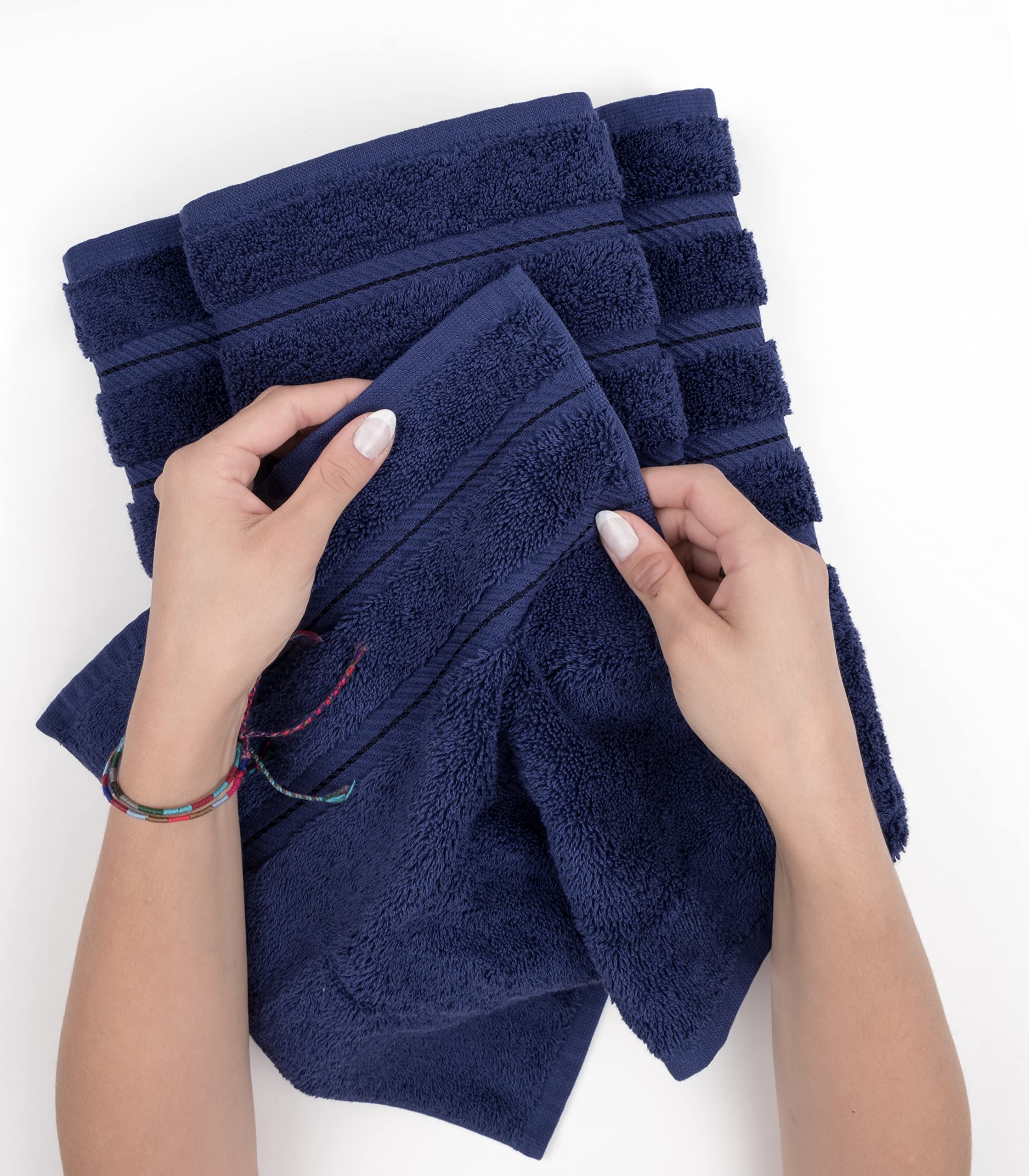 American Soft Linen pile de fibres illustrant absorption optimisée après lavage