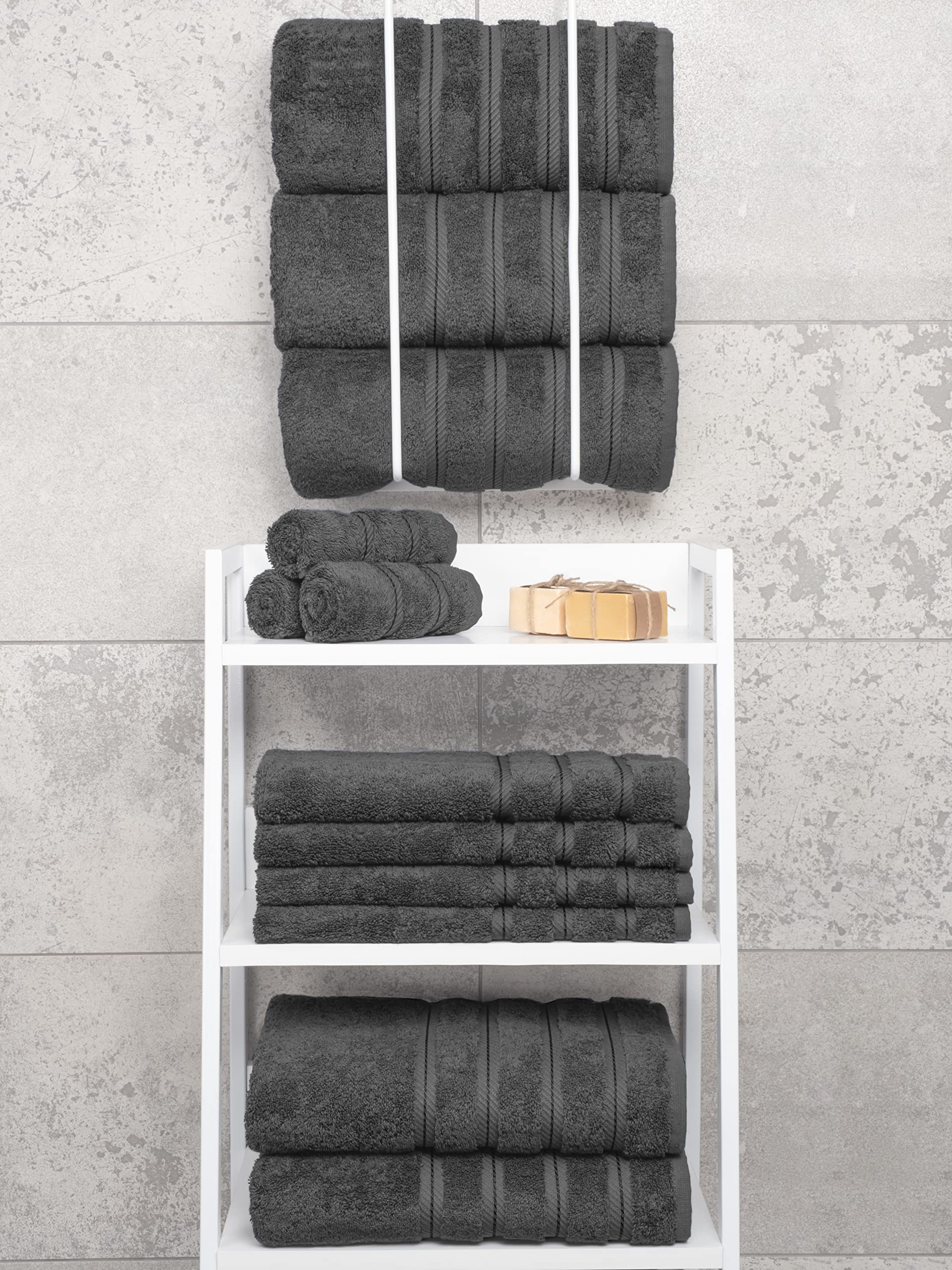 American Soft Linen ensemble plié lot de quatre pour rangement pratique