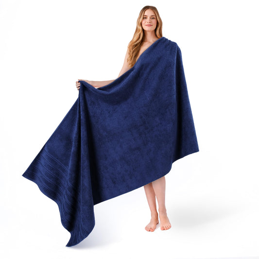 American Soft Linen serviette XL face montrant taille généreuse et confort